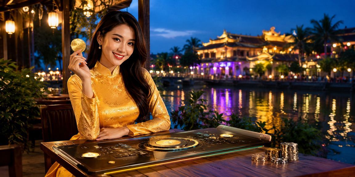 Người dùng tại Huế mặc áo dài theo dõi kết quả cá cược thể thao trên điện thoại