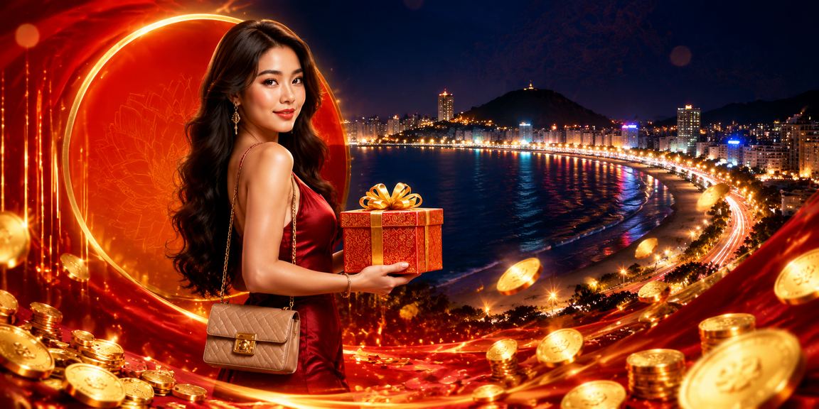 Không gian giải trí sôi động ven biển Vũng Tàu với ánh đèn casino về đêm